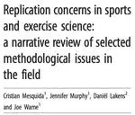 Replication concerns in sports and exercise science: a narrative review of selected methodological issues in the field